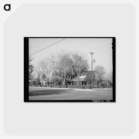 アートポストカード-Street in Residential District of Delano, California
 - ラッセル リー Postcard.
