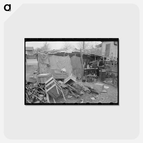 アートポストカード-Mexican Squatter Settlement, San Antonio, Texas
 - ラッセル リー Postcard.