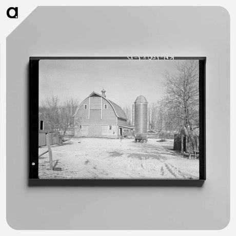 アートパネル-Barn and Silo on H.H. Tripp Farm
 - ラッセル リー Canvas.