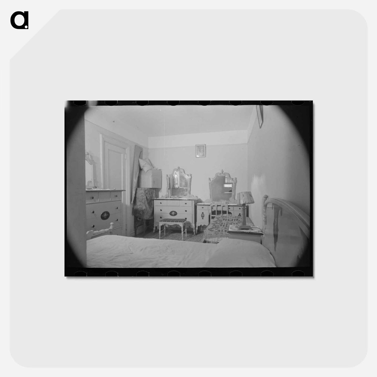 アートポストカード-Bedroom of Nathan Katz Apartment, East 168th Street, Bronx, New York
 - ラッセル リー Postcard.