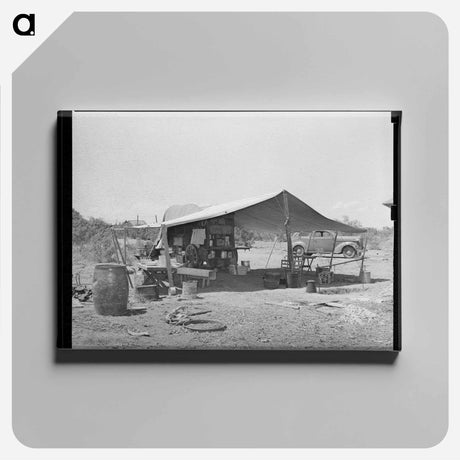 アートパネル-Chuck Wagon and Tarpaulin, Ranch near Spur, Texas
 - ラッセル リー Canvas.