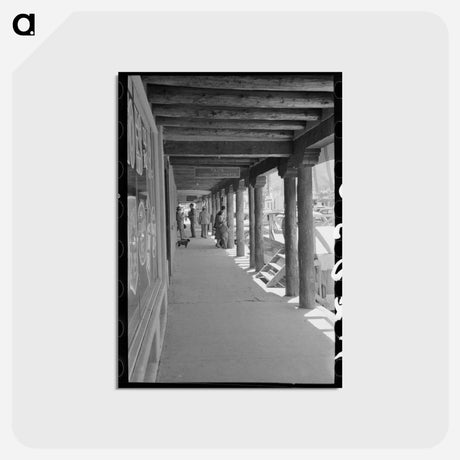 アートポストカード-Stores around the Main Square, Taos, New Mexico
 - ラッセル リー Postcard.