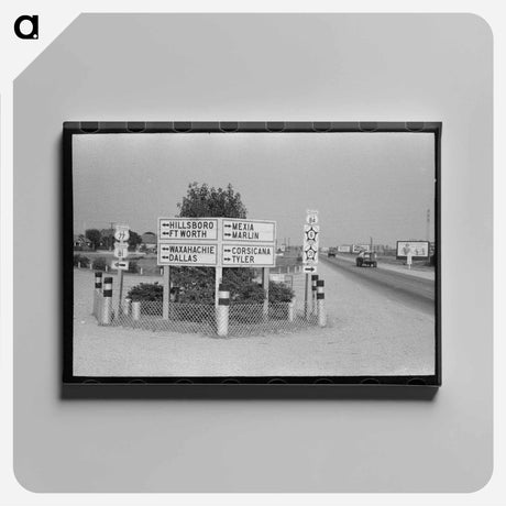 アートパネル-Highway Junction, Waco, Texas
 - ラッセル リー Canvas.