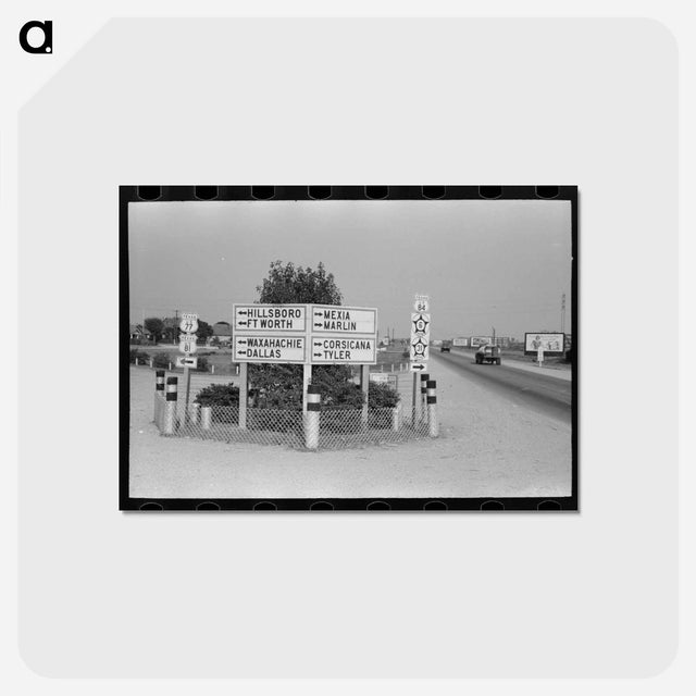 アートポストカード-Highway Junction, Waco, Texas
 - ラッセル リー Postcard.