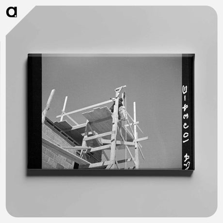 アートパネル-Construction of a Chimney, Greendale, Wisconsin
 - ラッセル リー Canvas.