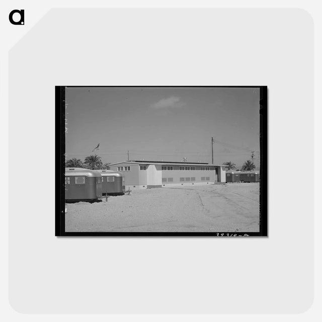 アートポストカード-Sanitary Facilities Building at FSA Trailer Camp
 - ラッセル リー Postcard.