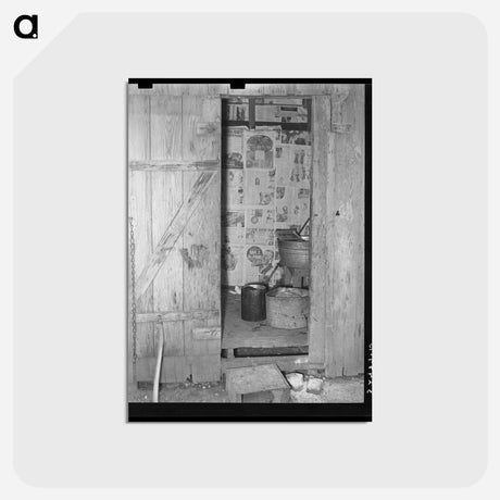 アートポストカード-Interior View of a Mexican House, San Antonio
 - ラッセル リー Postcard.