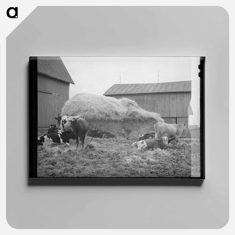 アートパネル-Barnyard Scene, Hancock County, Ohio
 - ラッセル リー Canvas.