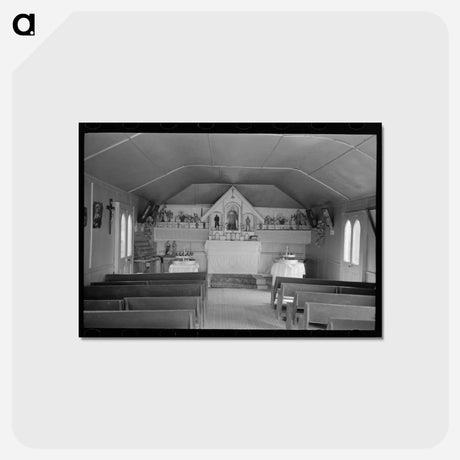 アートポストカード-Interior of Chapel near Donaldsville, Louisiana
 - ラッセル リー Postcard.