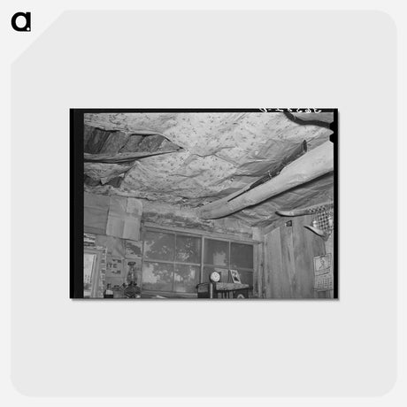 アートポストカード-Interior, Faro Caudill Dugout, Pie Town
 - ラッセル リー Postcard.
