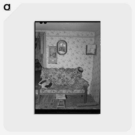 アートポストカード-Living Room Interior, Taos
 - ラッセル リー Postcard.