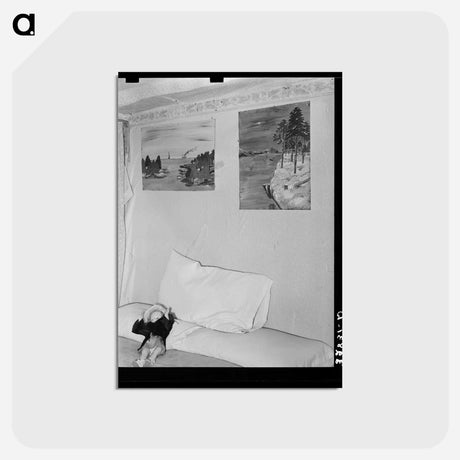 アートポストカード-Interior of Migratory Berry Picker's Trailer
 - ラッセル リー Postcard.