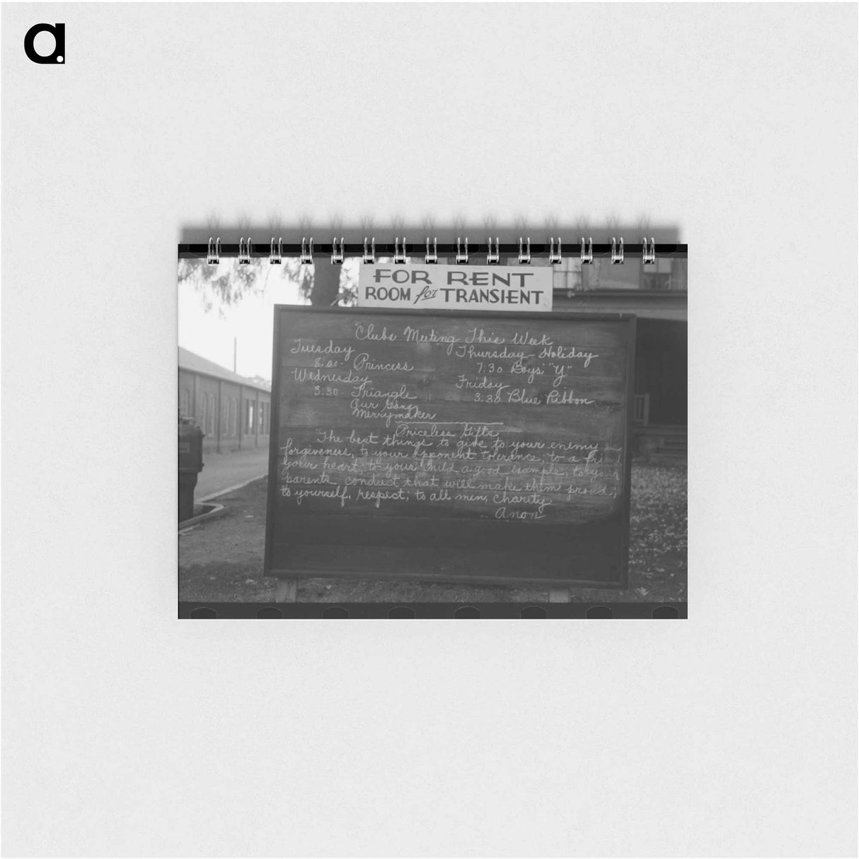 アートメモ帳-Bulletin Board, Newton, New Jersey
 - ラッセル リー Memo.