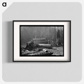 アートポスター-Loading Logs onto Truck, Tillamook County, Oregon
 - ラッセル リー Poster.
