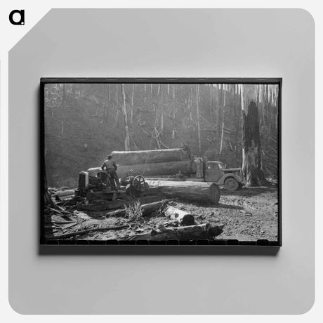 アートパネル-Loading Logs onto Truck, Tillamook County, Oregon
 - ラッセル リー Canvas.