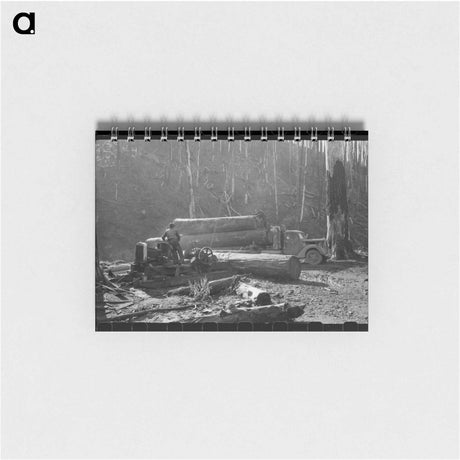 アートメモ帳-Loading Logs onto Truck, Tillamook County, Oregon
 - ラッセル リー Memo.