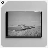 アートパネル-Caterpillar-Drawn Combine in Wheat Fields, Whitman County, Washington
 - ラッセル リー Canvas.