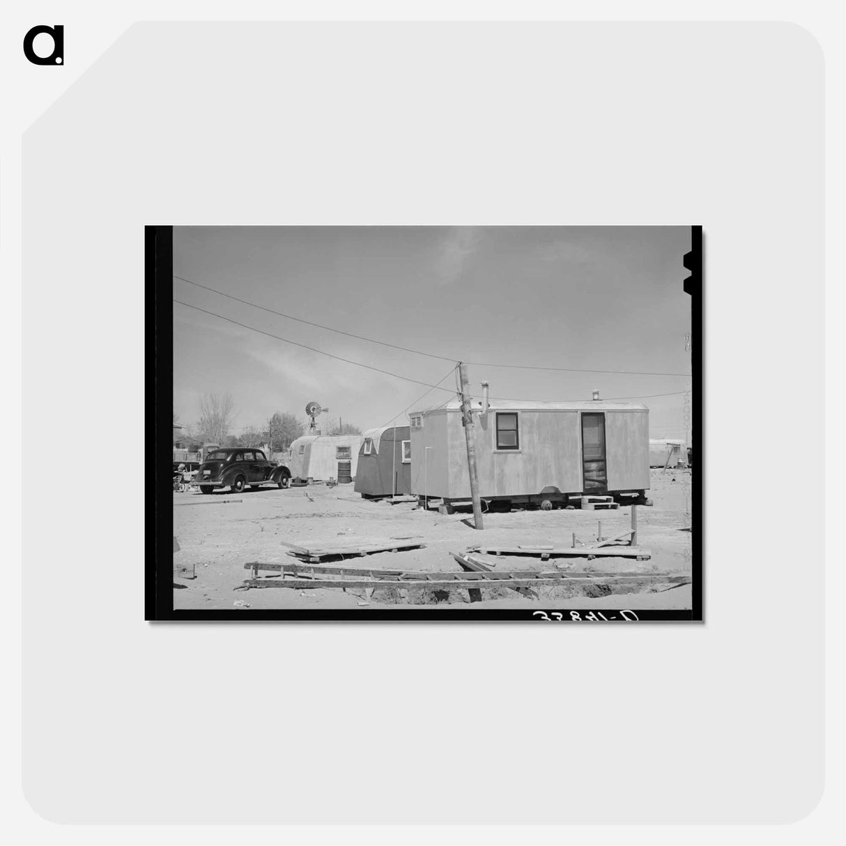 アートポストカード-Trailer Homes, Hobbs, New Mexico
 - ラッセル リー Postcard.