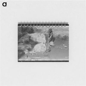 アートメモ帳-Prospector Working the Sluice Box, Pinos Altos, New Mexico
 - ラッセル リー Memo.