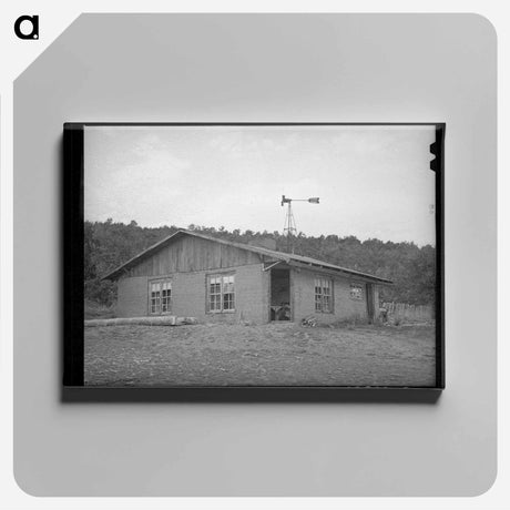 アートパネル-Adobe House, Pie Town, New Mexico
 - ラッセル リー Canvas.