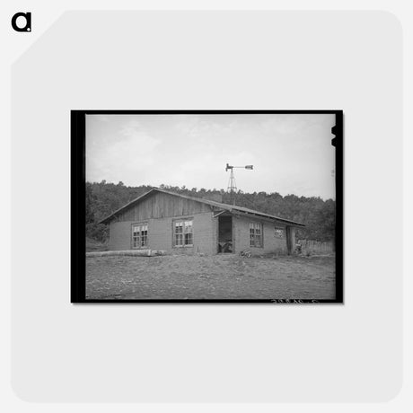 アートポストカード-Adobe House, Pie Town, New Mexico
 - ラッセル リー Postcard.