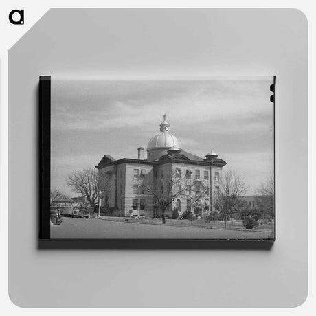 アートパネル-Courthouse at San Marcos, Hays County
 - ラッセル リー Canvas.