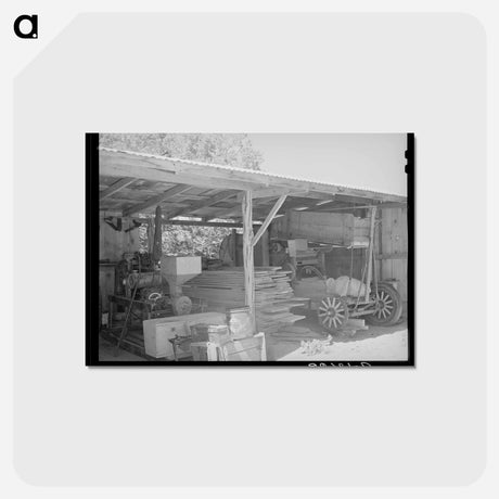 アートポストカード-Toolshed on Farm of George Hutton
 - ラッセル リー Postcard.