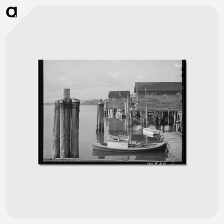 アートポストカード-Waterfront, Cathlamet, Washington
 - ラッセル リー Postcard.