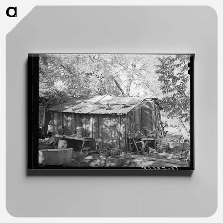 アートパネル-Machine Shed of Perry Warner, Tehama County, California
 - ラッセル リー Canvas.