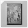 アートパネル-Sharecropper's Daughter and Chicken in Kitchen of Shack Home
 - ラッセル リー Canvas.