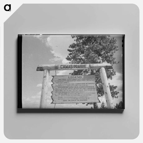 アートパネル-Sign Overlooking Camas Prairie
 - ラッセル リー Canvas.