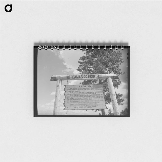 アートメモ帳-Sign Overlooking Camas Prairie
 - ラッセル リー Memo.