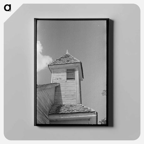 アートパネル-Tower on Old Church near Cruger, Mississippi
 - ラッセル リー Canvas.