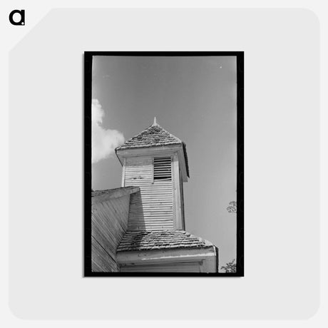 アートポストカード-Tower on Old Church near Cruger, Mississippi
 - ラッセル リー Postcard.