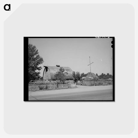 アートポストカード-Mormon Barn and Haystack, Logan, Utah
 - ラッセル リー Postcard.