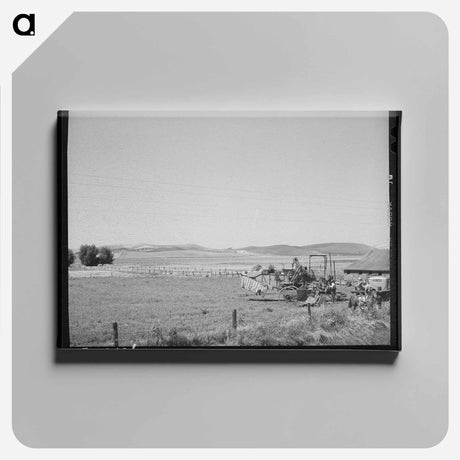 アートパネル-Repairing Combine, Whitman County, Washington
 - ラッセル リー Canvas.