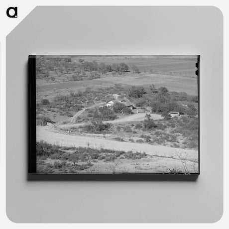 アートパネル-Farmhouse of Sheep and Goat Rancher, Kimble County, Texas
 - ラッセル リー Canvas.