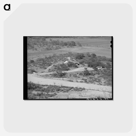 アートポストカード-Farmhouse of Sheep and Goat Rancher, Kimble County, Texas
 - ラッセル リー Postcard.