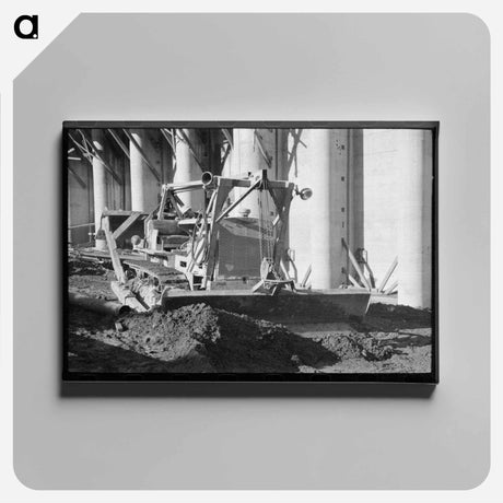 アートパネル-Bulldozer at Work at Shasta Dam
 - ラッセル リー Canvas.