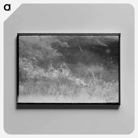 アートパネル-Grass Fire, Vale, Oregon
 - ラッセル リー Canvas.