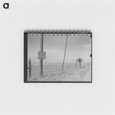 アートメモ帳-Prairie Fire Hazard Sign, Near Marfa, Texas
 - ラッセル リー Memo.