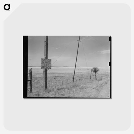 アートポストカード-Prairie Fire Hazard Sign, Near Marfa, Texas
 - ラッセル リー Postcard.