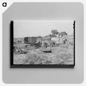 アートパネル-Agricultural Junkyard, Syracuse, Kansas
 - ラッセル リー Canvas.