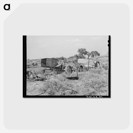 アートポストカード-Agricultural Junkyard, Syracuse, Kansas
 - ラッセル リー Postcard.