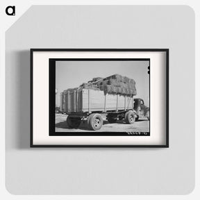 アートポスター-Truckload of Hay at Livestock Auction, San Angelo, Texas
 - ラッセル リー Poster.