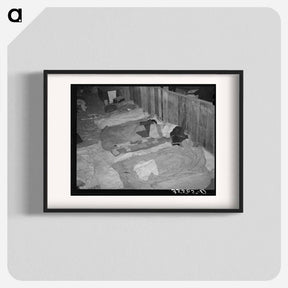 アートポスター-Cowboys Asleep in Cattle Show Barns, San Angelo Fat Stock Show
 - ラッセル リー Poster.