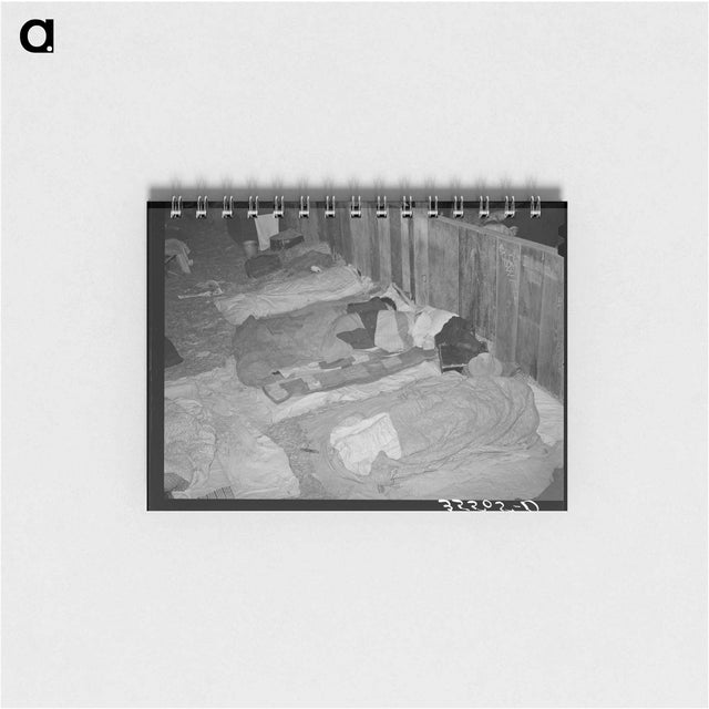 アートメモ帳-Cowboys Asleep in Cattle Show Barns, San Angelo Fat Stock Show
 - ラッセル リー Memo.