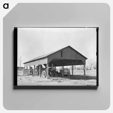アートパネル-Agricultural Machinery Shed, Jerome, Arkansas
 - ラッセル リー Canvas.