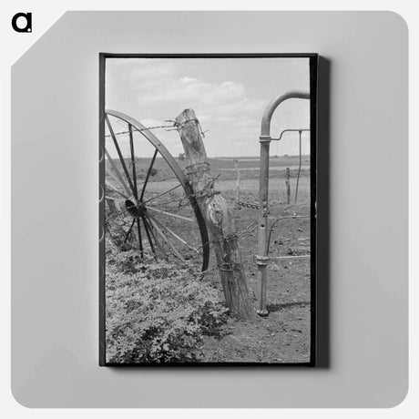 アートパネル-Fence and Gate Detail, Muskogee, Oklahoma
 - ラッセル リー Canvas.