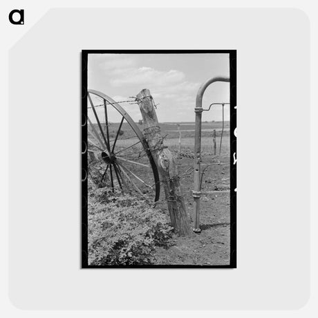 アートポストカード-Fence and Gate Detail, Muskogee, Oklahoma
 - ラッセル リー Postcard.